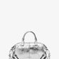 Darrington Metallic Small Crackled Leather Satchel