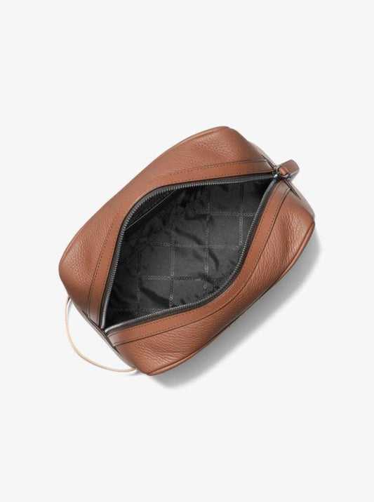 Hudson Pebbled Leather Travel Pouch