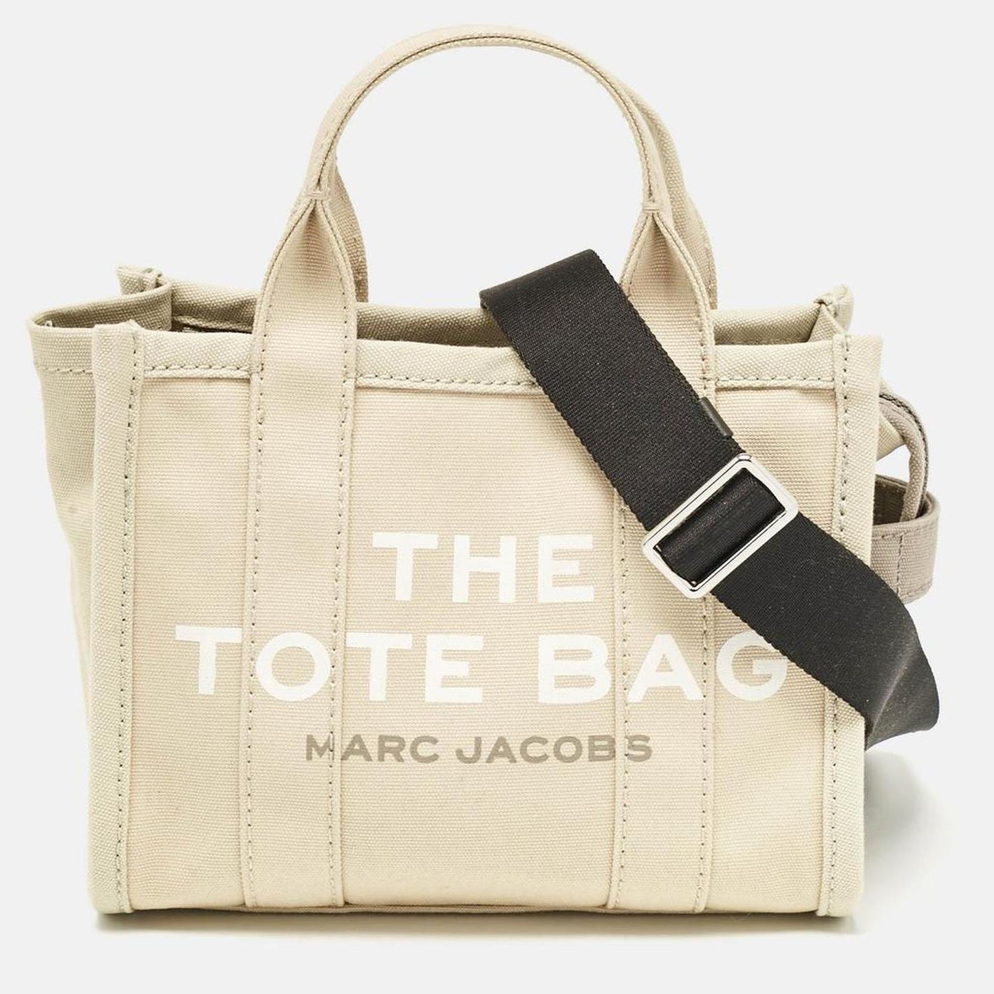 Beige/light Green Canvas Small The Tote Bag