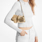 Colby Small Crackled Metallic Leather Convertible Clutch