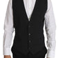 Dolce & Gabbana Elegant Slim Fit Gray Wool Vest