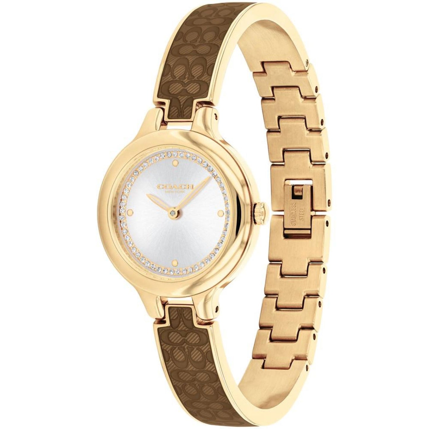 Women's Chelsea Gold-Tone and Bronze Signature C Bangle Watch 27mm