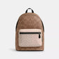 West Backpack In Blocked Signature Canvas