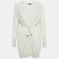 Off White Embellished Knit Open Front Cardigan M