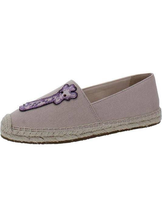 Garden Giraffe Womens Canvas Slip On Espadrilles