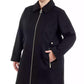 Plus Size Club-Collar Zip-Front Coat, Created for Macy's