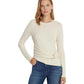 Twist-Front Cotton-Blend Sweater