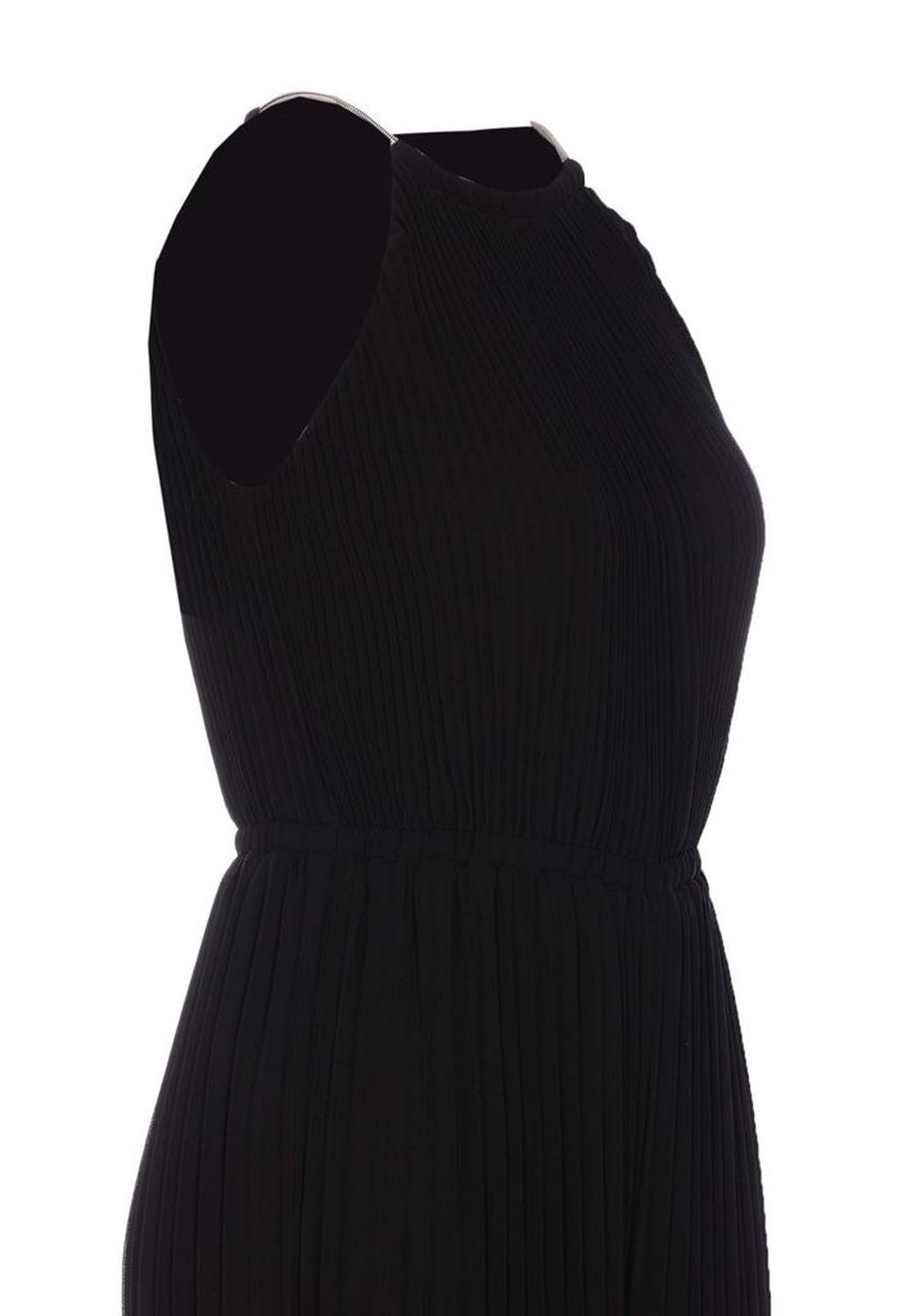 Michael Kors Pleated Georgette Halter Jumpsuit