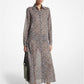 Leopard Print Cotton Voile Shirtdress