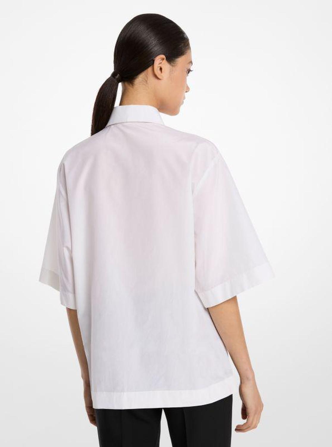 Silk and Cotton Taffeta Camp Shirt