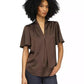 MICHAEL Women's Satin V-Neck Top