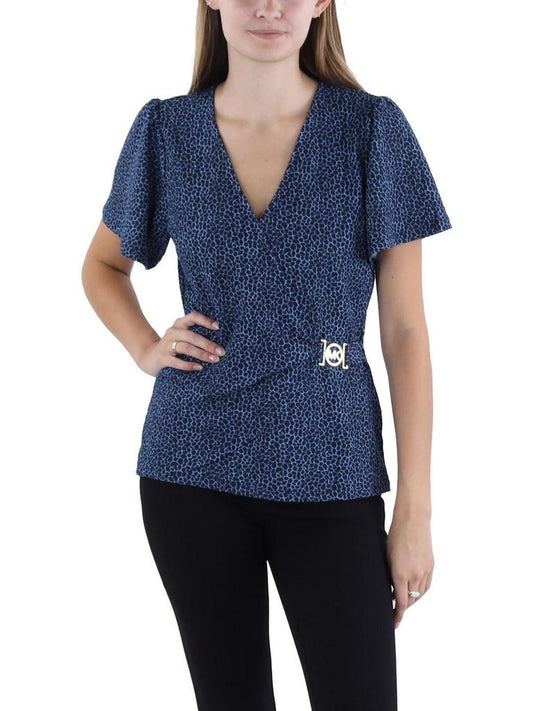 Womens Wrap Shirt Pullover Top