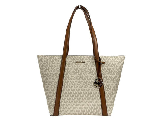 Michael Kors Large Pratt ivory Shoulder Zip Tote Women's Bag