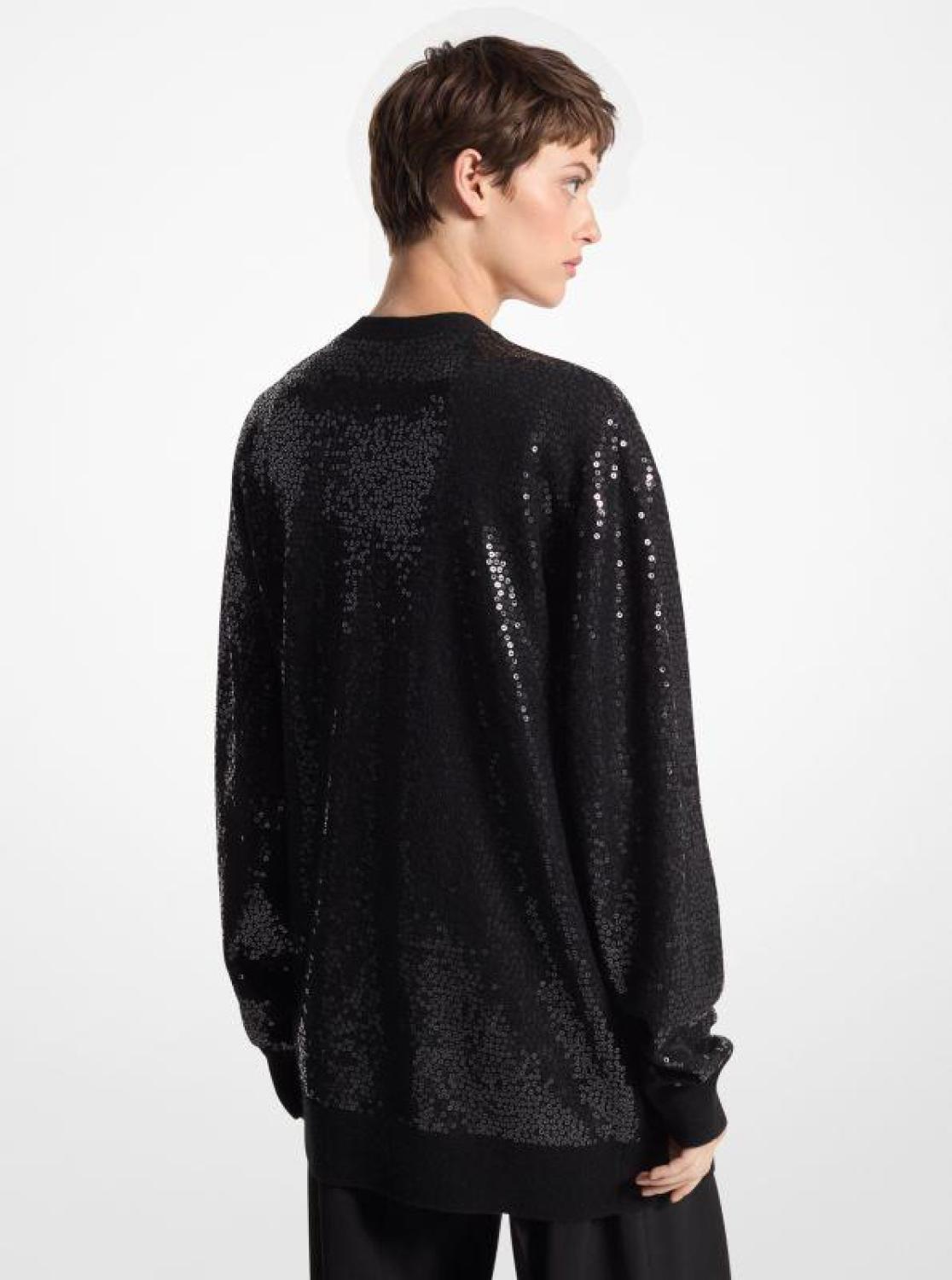 Sequined Cashmere Cardigan