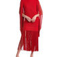 Michael Kors Collection Fringe Cashmere Sweaterdress