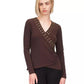 MICHAEL Women's Astor Studded Faux-Wrap Top