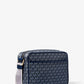 Jet Set Large Signature Logo Print Woven Crossbody Bag