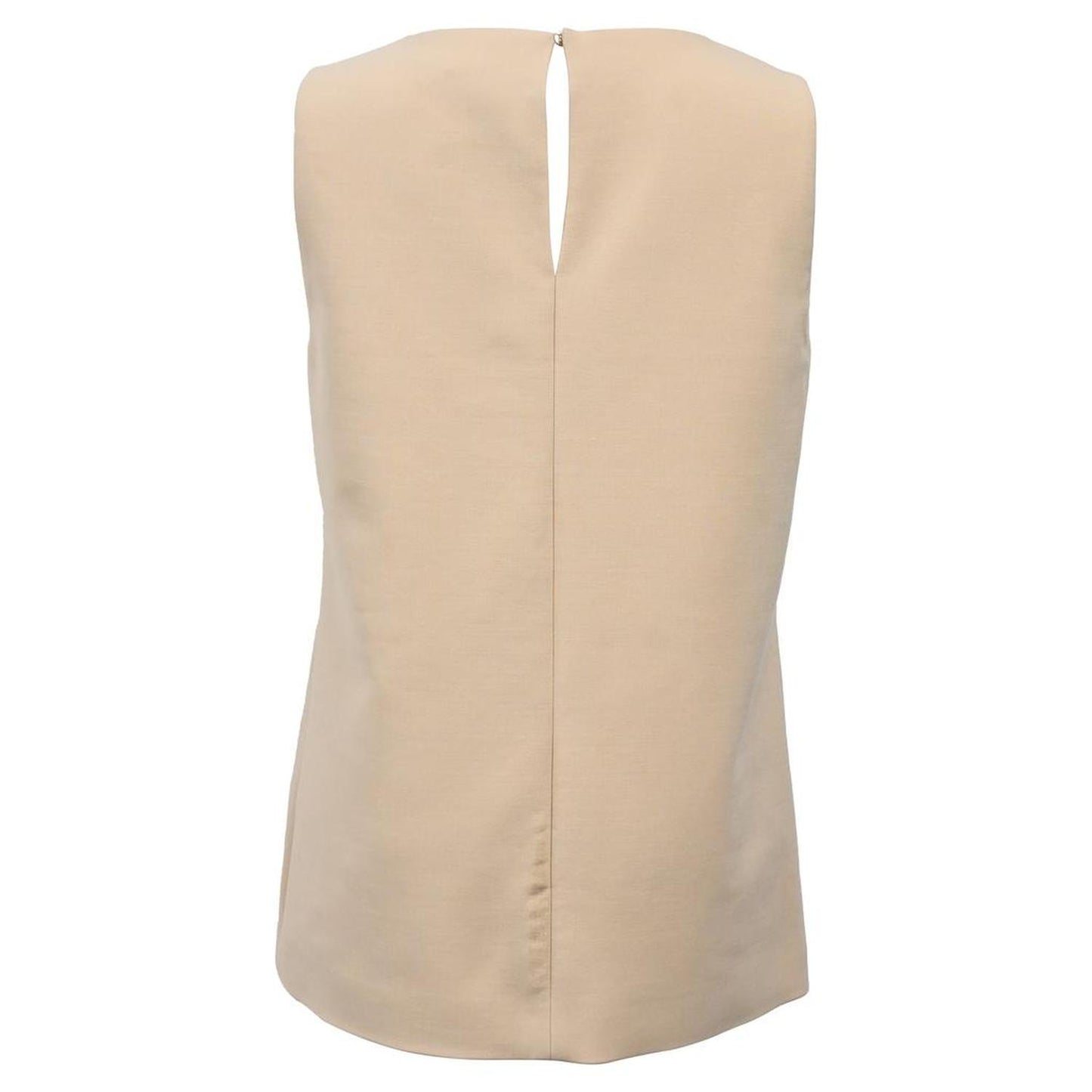 Sleeveless Top in Beige Linen