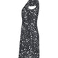 Michael Kors Short Sleeve Printed Dress in Black Cotton