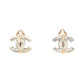 Coco Mark Earrings Gp Gold Clear 02A