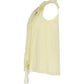 Max Mara Sleeveless Scarf Top in Yellow Silk