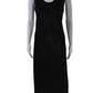 Max Mara Womens Scoop Neck Sleeveless A Line Maxi Dress Black