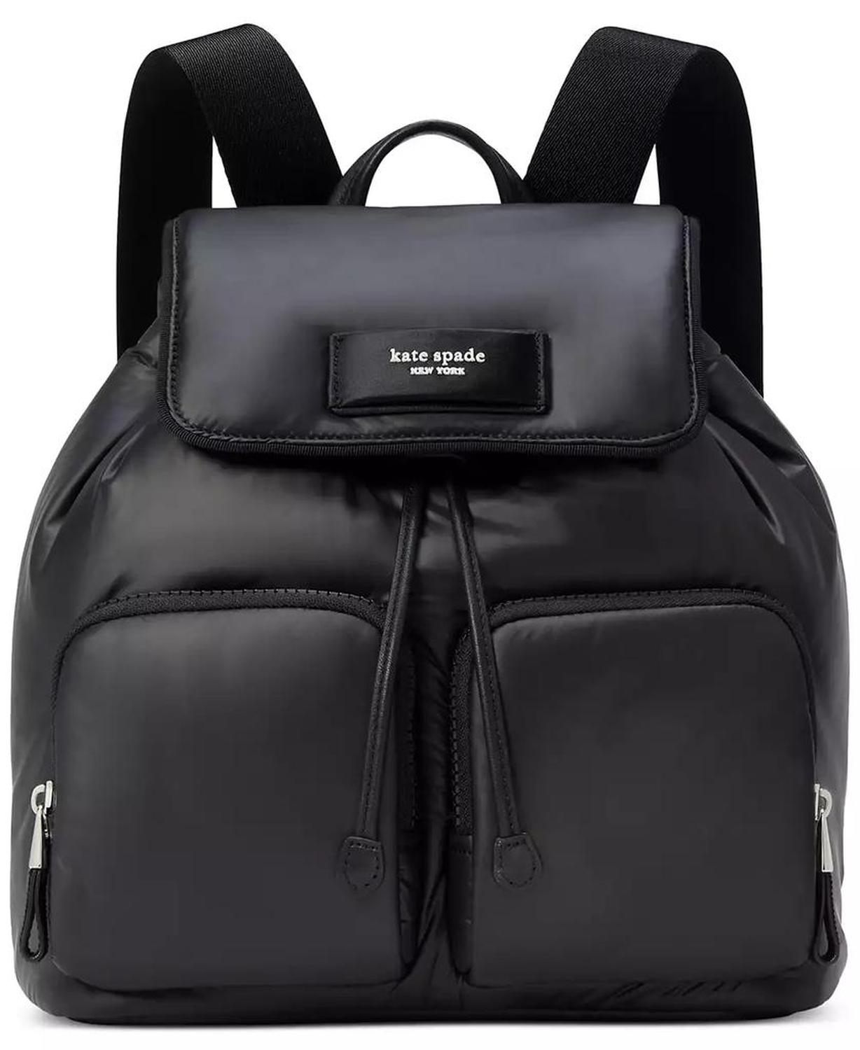 Puffed Puffy Small Leather Backpack