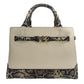 Michael Kors Reed Large Snake Skin Belted Satchel Crossbody Women's Bag