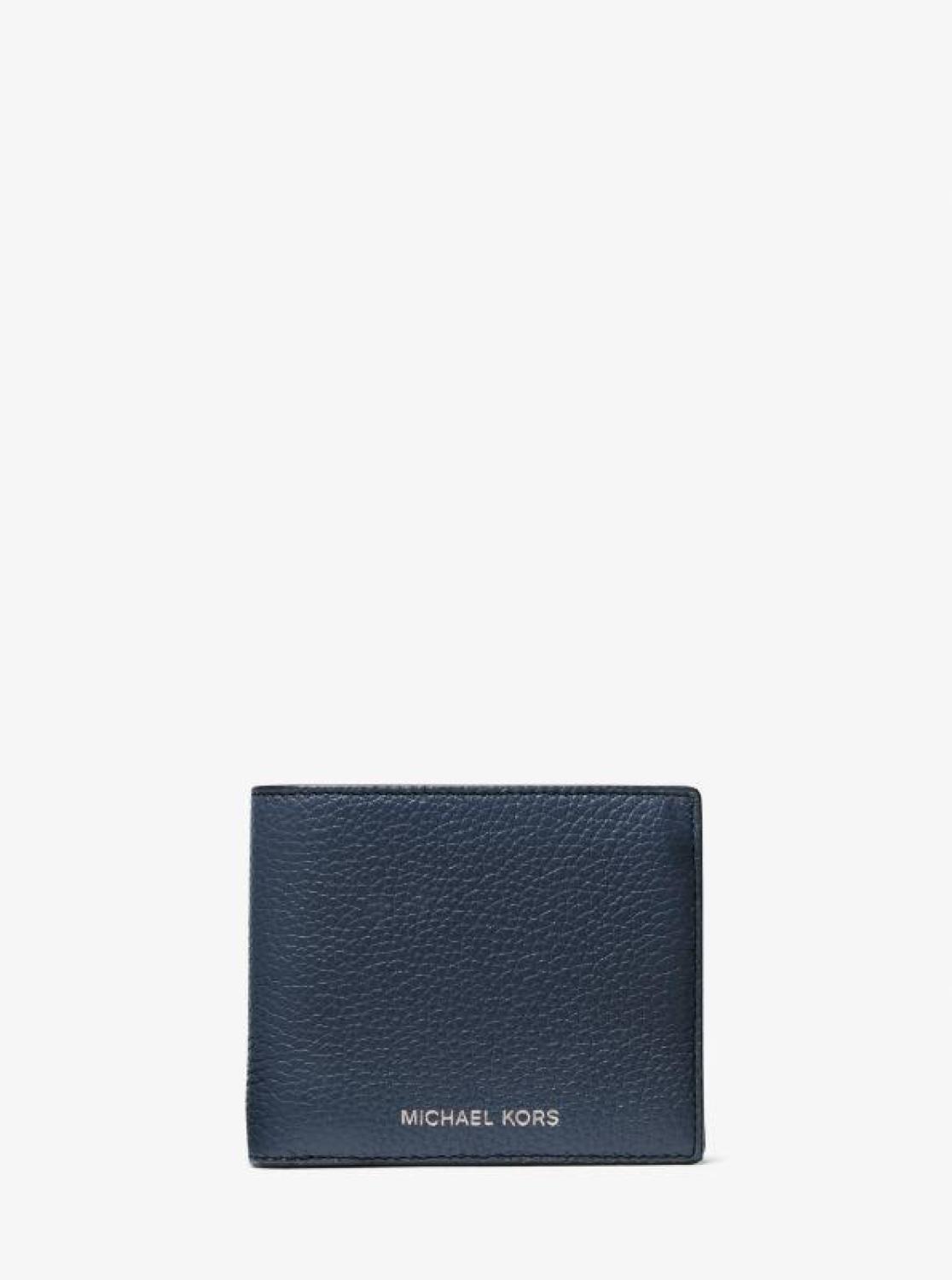 Cooper Pebbled Leather Billfold Wallet With Coin Pouch