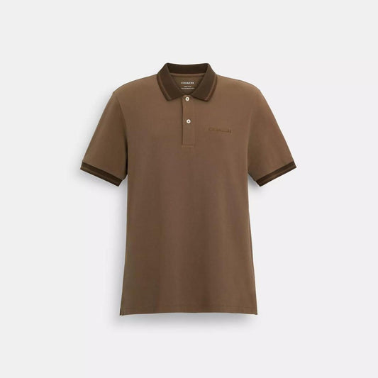 Coach Outlet Colorblock Polo In Organic Cotton