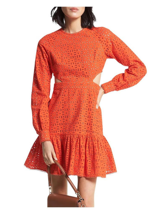 Womens Cotton Mini Fit & Flare Dress