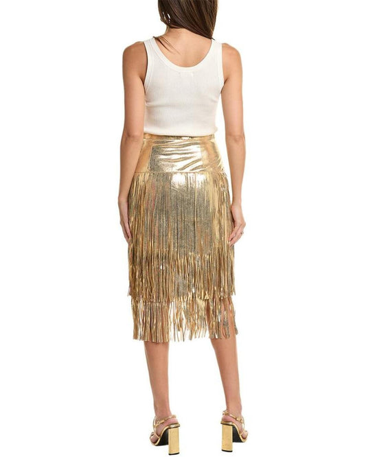 Michael Kors Collection Suede Fringe Skirt