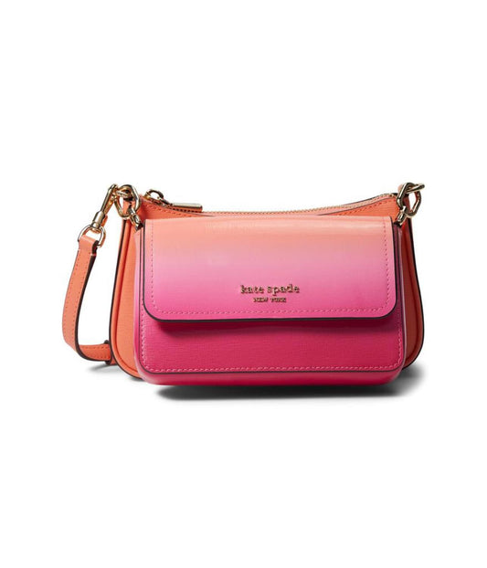 Double Up Ombre Saffiano Leather Double -Up Crossbody