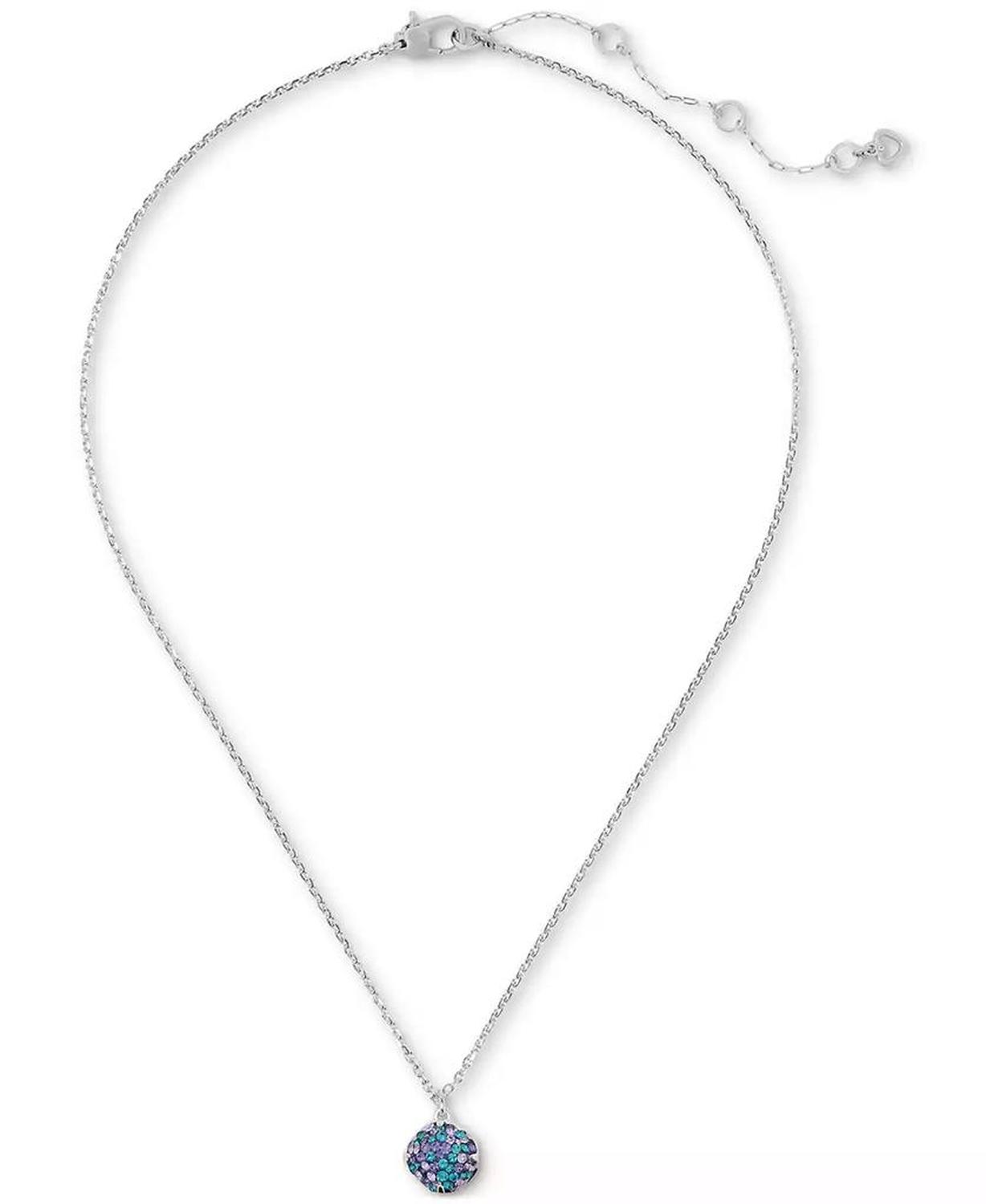 Silver-Tone Pop of Joy Mini Pendant Necklace, 16" + 3" extender