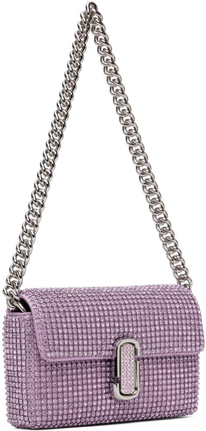 Purple 'The Rhinestone J Marc Mini' Shoulder Bag