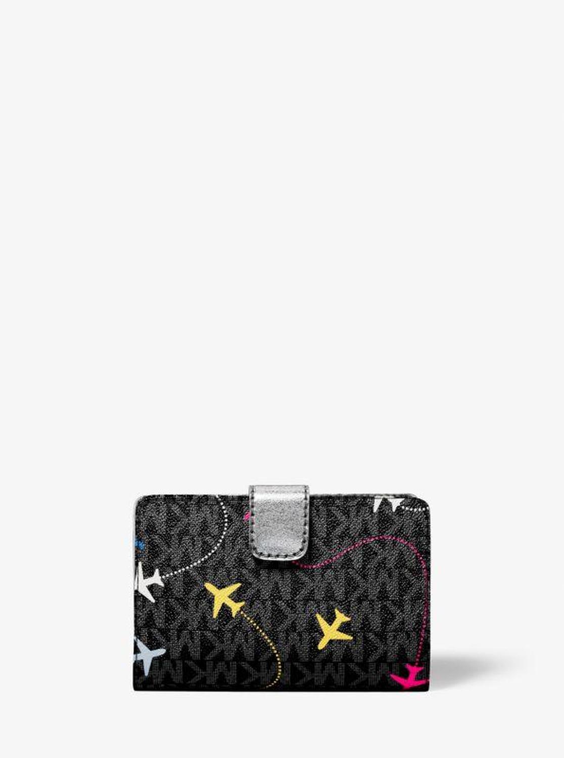 Jet Set Travel Medium Printed Signature Logo Bi-Fold Wallet