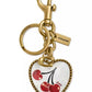 Vintage Heart Cherry Bag Charm