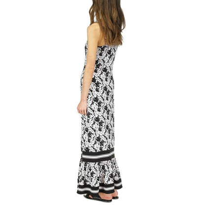 Women's Printed Ruffle-Hem Maxi Dress