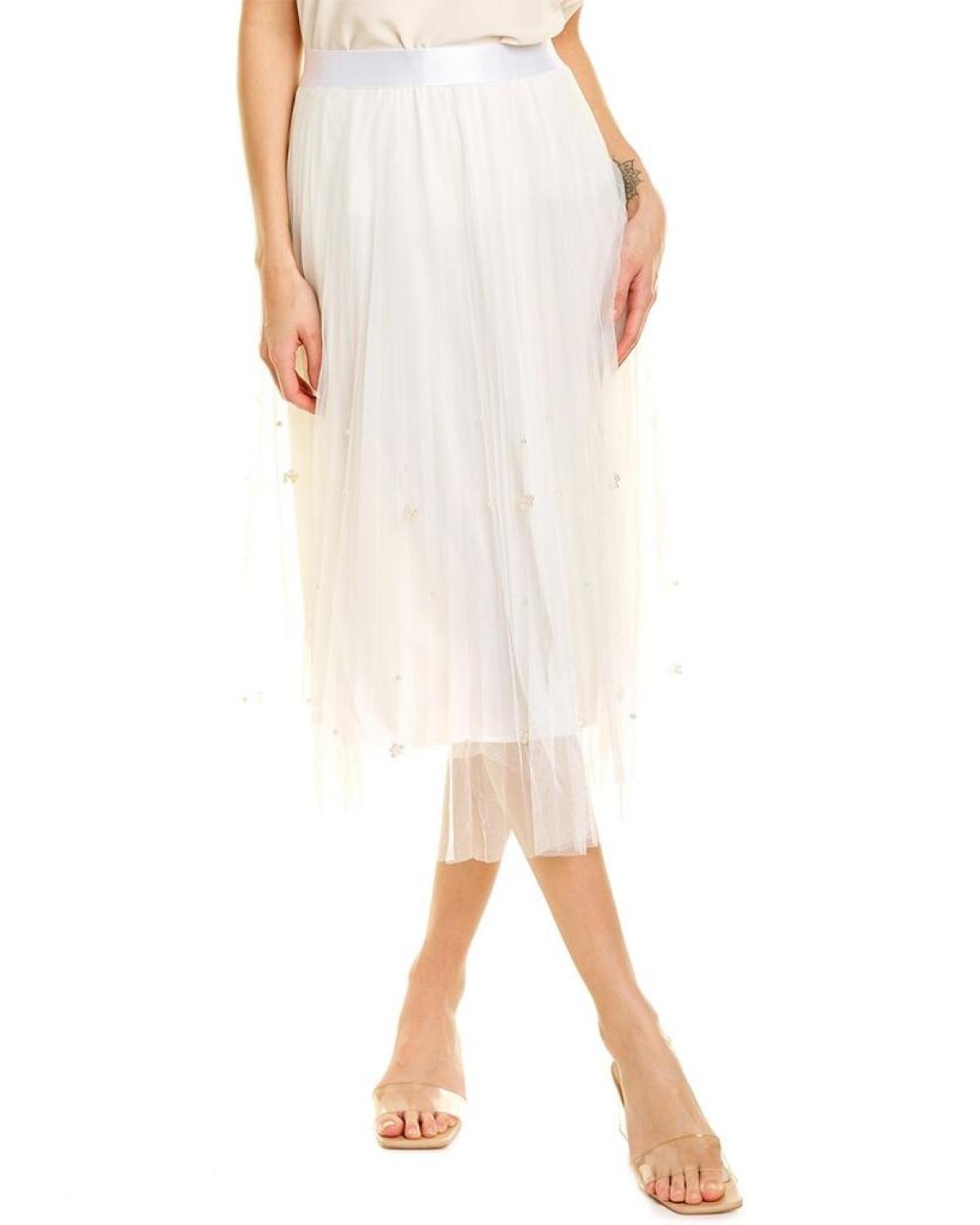 Eva Franco Lila Pearl Tulle Skirt