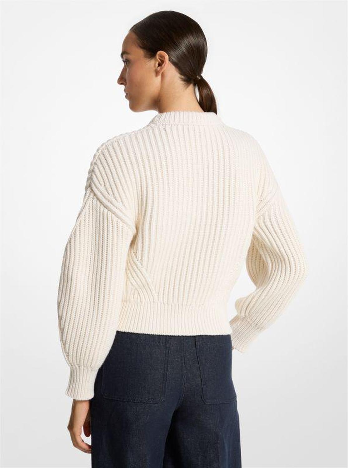 Ribbed Cotton and Cashmere Sweater