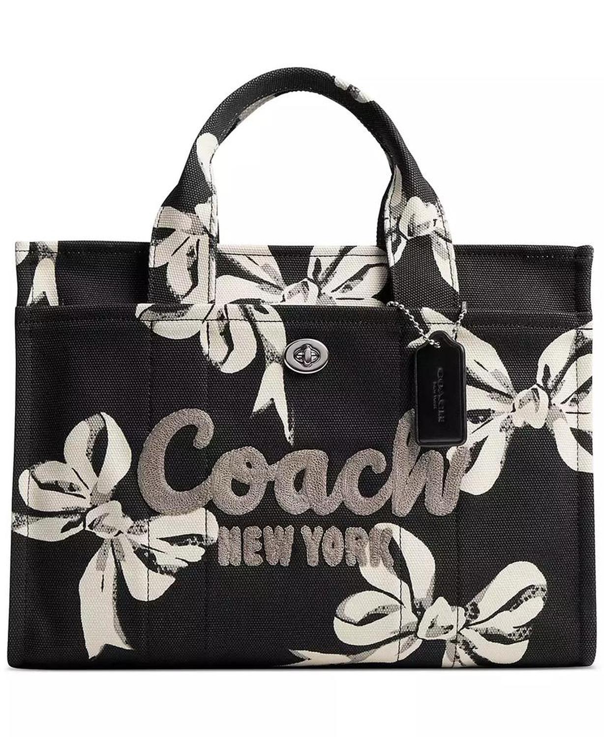 Bow-Print Canvas Cargo Tote