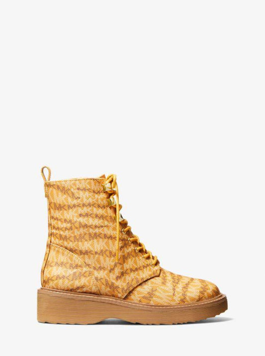 Haskell Animal Print Logo Canvas Boot