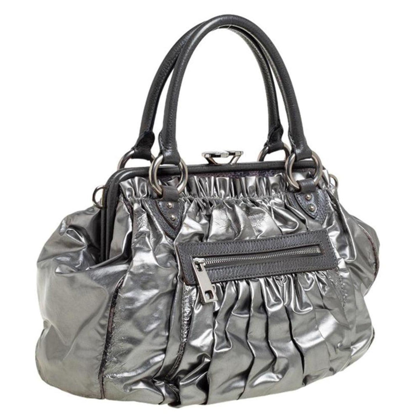 Marc Jacobs Metallic Leather Stam Satchel