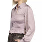 Women's Smocked Button-Down Top