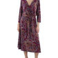 Womens Paisley Jersey Midi Dress