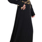 Dolce & Gabbana Elegant Maxi Black Dress with Gold Detailing