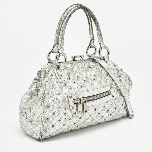 Marc Jacobs  Textured Quilted Leather Stam Satchel