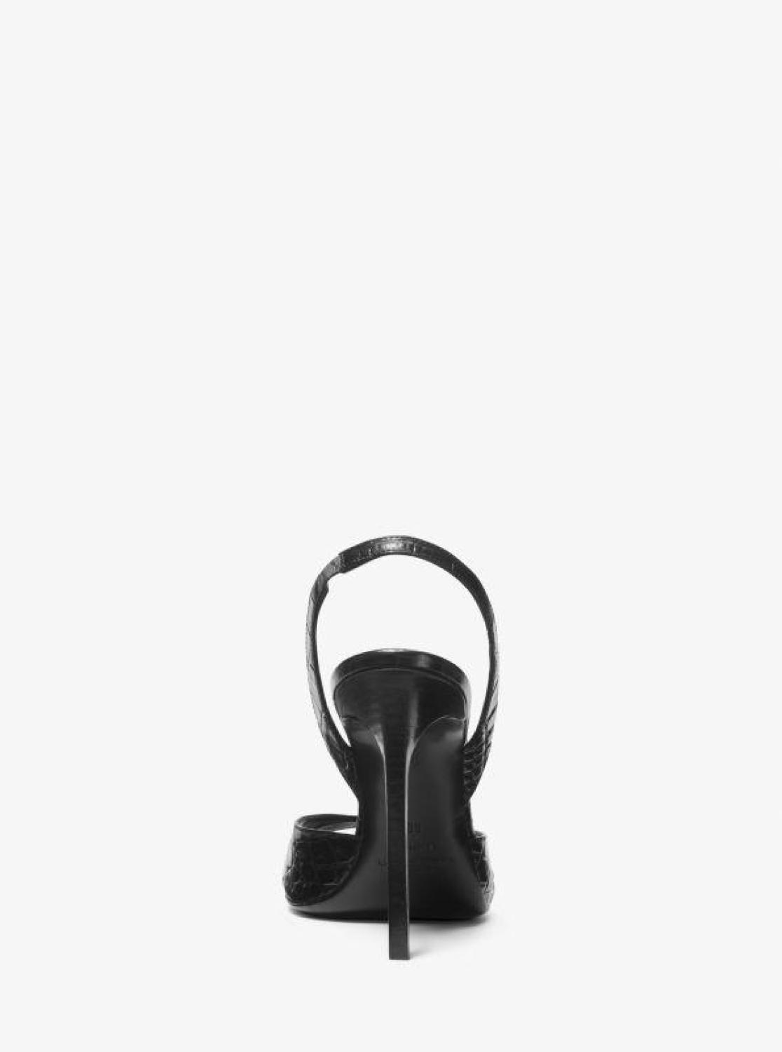 Marisa Crocodile Embossed Patent Leather Sandal