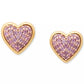 Cubic Zirconia Pavé Heart Stud Earrings