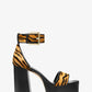 Tara Tiger Print Calf Hair Platform Sandal